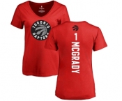 NBA Women's Nike Toronto Raptors #1 Tracy Mcgrady Red Backer T-Shirt