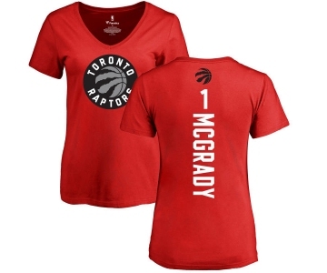 NBA Women's Nike Toronto Raptors #1 Tracy Mcgrady Red Backer T-Shirt