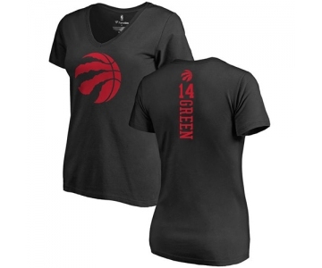 NBA Women's Nike Toronto Raptors #14 Danny Green Black One Color Backer Slim-Fit V-Neck T-Shirt