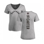 NBA Women's Nike Toronto Raptors #15 Vince Carter Ash Backer T-Shirt