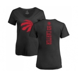 NBA Women's Nike Toronto Raptors #15 Vince Carter Black One Color Backer Slim-Fit V-Neck T-Shirt