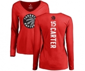 NBA Women's Nike Toronto Raptors #15 Vince Carter Red Backer Long Sleeve T-Shirt