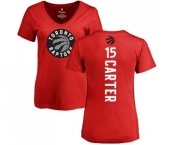 NBA Women's Nike Toronto Raptors #15 Vince Carter Red Backer T-Shirt