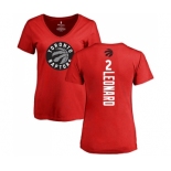 NBA Women's Nike Toronto Raptors #2 Kawhi Leonard Red Backer T-Shirt