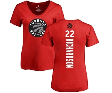 NBA Women's Nike Toronto Raptors #22 Malachi Richardson Red Backer T-Shirt