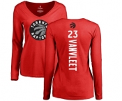 NBA Women's Nike Toronto Raptors #23 Fred VanVleet Red Backer Long Sleeve T-Shirt