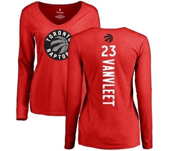 NBA Women's Nike Toronto Raptors #23 Fred VanVleet Red Backer Long Sleeve T-Shirt