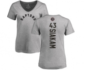 NBA Women's Nike Toronto Raptors #43 Pascal Siakam Ash Backer T-Shirt