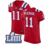 Men's Nike New England Patriots #11 Drew Bledsoe Red Alternate Vapor Untouchable Elite Player Super Bowl LIII Bound NFL Jersey