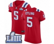 Men's Nike New England Patriots #5 Danny Etling Red Alternate Vapor Untouchable Elite Player Super Bowl LIII Bound NFL Jersey