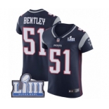 Men's Nike New England Patriots #51 Ja'Whaun Bentley Navy Blue Team Color Vapor Untouchable Elite Player Super Bowl LIII Bound NFL Jersey