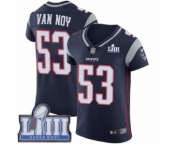 Men's Nike New England Patriots #53 Kyle Van Noy Navy Blue Team Color Vapor Untouchable Elite Player Super Bowl LIII Bound NFL Jersey