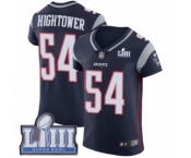 Men's Nike New England Patriots #54 Dont'a Hightower Navy Blue Team Color Vapor Untouchable Elite Player Super Bowl LIII Bound NFL Jersey