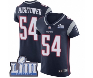 Men's Nike New England Patriots #54 Dont'a Hightower Navy Blue Team Color Vapor Untouchable Elite Player Super Bowl LIII Bound NFL Jersey