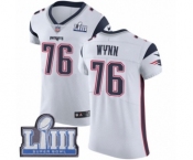 Men's Nike New England Patriots #76 Isaiah Wynn White Vapor Untouchable Elite Player Super Bowl LIII Bound NFL Jersey