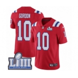 Men's Nike New England Patriots #10 Josh Gordon Red Alternate Vapor Untouchable Limited Player Super Bowl LIII Bound NFL Jersey