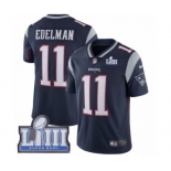 Men's Nike New England Patriots #11 Julian Edelman Navy Blue Team Color Vapor Untouchable Limited Player Super Bowl LIII Bound NFL Jersey