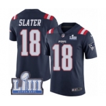 Men's Nike New England Patriots #18 Matthew Slater Limited Navy Blue Rush Vapor Untouchable Super Bowl LIII Bound NFL Jersey