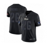 Men's Nike New England Patriots #26 Sony Michel Limited Black Rush Impact NFL Jersey