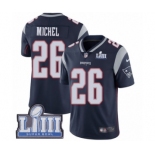 Men's Nike New England Patriots #26 Sony Michel Navy Blue Team Color Vapor Untouchable Limited Player Super Bowl LIII Bound NFL Jersey