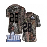 Men's Nike New England Patriots #28 James White Camo Rush Realtree Limited Super Bowl LIII Bound NFL Jersey