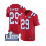 Men's Nike New England Patriots #29 Duke Dawson Red Alternate Vapor Untouchable Limited Player Super Bowl LIII Bound NFL Jersey