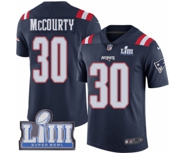 Men's Nike New England Patriots #30 Jason McCourty Limited Navy Blue Rush Vapor Untouchable Super Bowl LIII Bound NFL Jersey