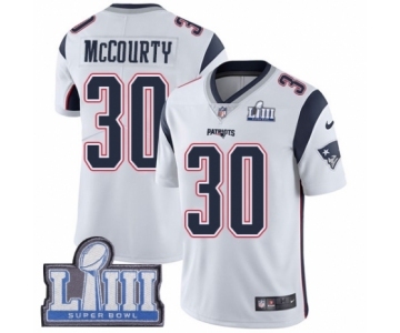 Men's Nike New England Patriots #30 Jason McCourty White Vapor Untouchable Limited Player Super Bowl LIII Bound NFL Jersey