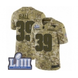 Men's Nike New England Patriots #39 Montee Ball Limited Camo 2018 Salute to Service Super Bowl LIII Bound NFL Jersey