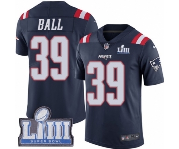 Men's Nike New England Patriots #39 Montee Ball Limited Navy Blue Rush Vapor Untouchable Super Bowl LIII Bound NFL Jersey