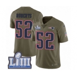 Men's Nike New England Patriots #52 Elandon Roberts Limited Olive 2017 Salute to Service Super Bowl LIII Bound NFL Jersey