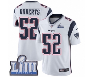 Men's Nike New England Patriots #52 Elandon Roberts White Vapor Untouchable Limited Player Super Bowl LIII Bound NFL Jersey