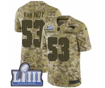 Men's Nike New England Patriots #53 Kyle Van Noy Limited Camo 2018 Salute to Service Super Bowl LIII Bound NFL Jersey