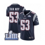 Men's Nike New England Patriots #53 Kyle Van Noy Navy Blue Team Color Vapor Untouchable Limited Player Super Bowl LIII Bound NFL Jersey