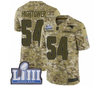 Men's Nike New England Patriots #54 Dont'a Hightower Limited Camo 2018 Salute to Service Super Bowl LIII Bound NFL Jersey