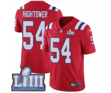 Men's Nike New England Patriots #54 Dont'a Hightower Red Alternate Vapor Untouchable Limited Player Super Bowl LIII Bound NFL Jersey