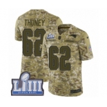 Men's Nike New England Patriots #62 Joe Thuney Limited Camo 2018 Salute to Service Super Bowl LIII Bound NFL Jersey