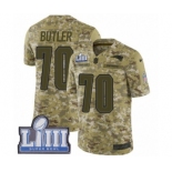 Men's Nike New England Patriots #70 Adam Butler Limited Camo 2018 Salute to Service Super Bowl LIII Bound NFL Jersey