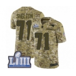 Men's Nike New England Patriots #71 Danny Shelton Limited Camo 2018 Salute to Service Super Bowl LIII Bound NFL Jersey