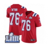 Men's Nike New England Patriots #76 Isaiah Wynn Red Alternate Vapor Untouchable Limited Player Super Bowl LIII Bound NFL Jersey