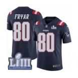 Men's Nike New England Patriots #80 Irving Fryar Limited Navy Blue Rush Vapor Untouchable Super Bowl LIII Bound NFL Jersey