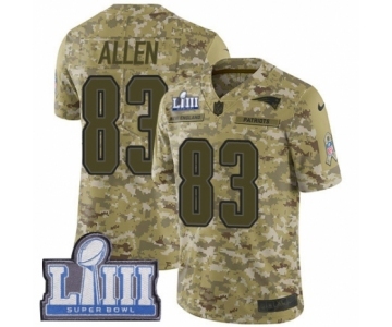 Men's Nike New England Patriots #83 Dwayne Allen Limited Camo 2018 Salute to Service Super Bowl LIII Bound NFL Jersey