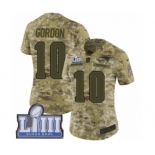 Women's Nike New England Patriots #10 Josh Gordon Limited Camo 2018 Salute to Service Super Bowl LIII Bound NFL Jersey