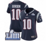 Women's Nike New England Patriots #10 Josh Gordon Navy Blue Team Color Vapor Untouchable Limited Player Super Bowl LIII Bound NFL Jersey