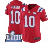 Women's Nike New England Patriots #10 Josh Gordon Red Alternate Vapor Untouchable Limited Player Super Bowl LIII Bound NFL Jersey