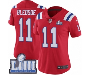 Women's Nike New England Patriots #11 Drew Bledsoe Red Alternate Vapor Untouchable Limited Player Super Bowl LIII Bound NFL Jersey