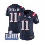 Women's Nike New England Patriots #11 Julian Edelman Limited Navy Blue Rush Vapor Untouchable Super Bowl LIII Bound NFL Jersey