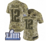 Women's Nike New England Patriots #12 Tom Brady Limited Camo 2018 Salute to Service Super Bowl LIII Bound NFL Jersey