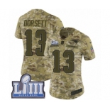 Women's Nike New England Patriots #13 Phillip Dorsett Limited Camo 2018 Salute to Service Super Bowl LIII Bound NFL Jersey