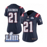 Women's Nike New England Patriots #21 Duron Harmon Limited Navy Blue Rush Vapor Untouchable Super Bowl LIII Bound NFL Jersey